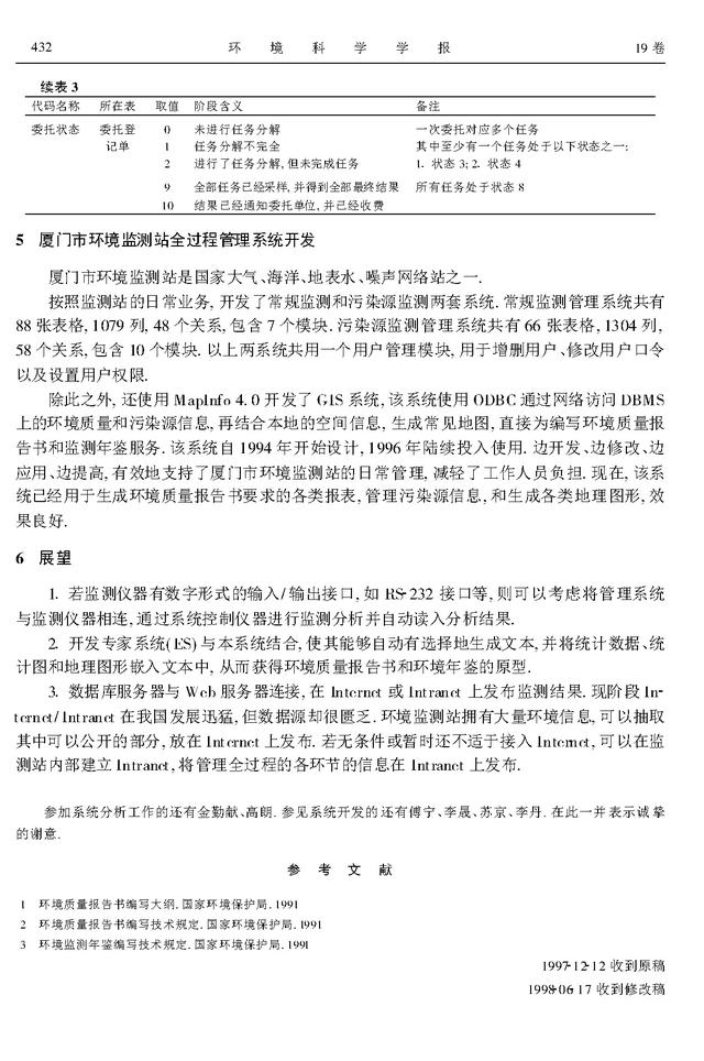 環(huán)境監(jiān)測全過程管理信息系統(tǒng)的研究與開發(fā)（環(huán)境監(jiān)測全過程的一般程序）