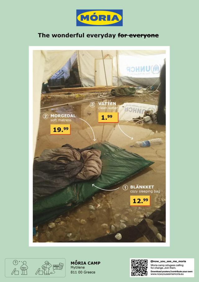 他7個月征集了400多張海報，用風格獨特的設計為難民問題發(fā)聲