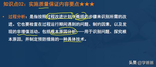 2年信息系統(tǒng)項(xiàng)目管理師黃金考點(diǎn)實(shí)施質(zhì)量保證，軟考高級(jí)學(xué)霸筆記"